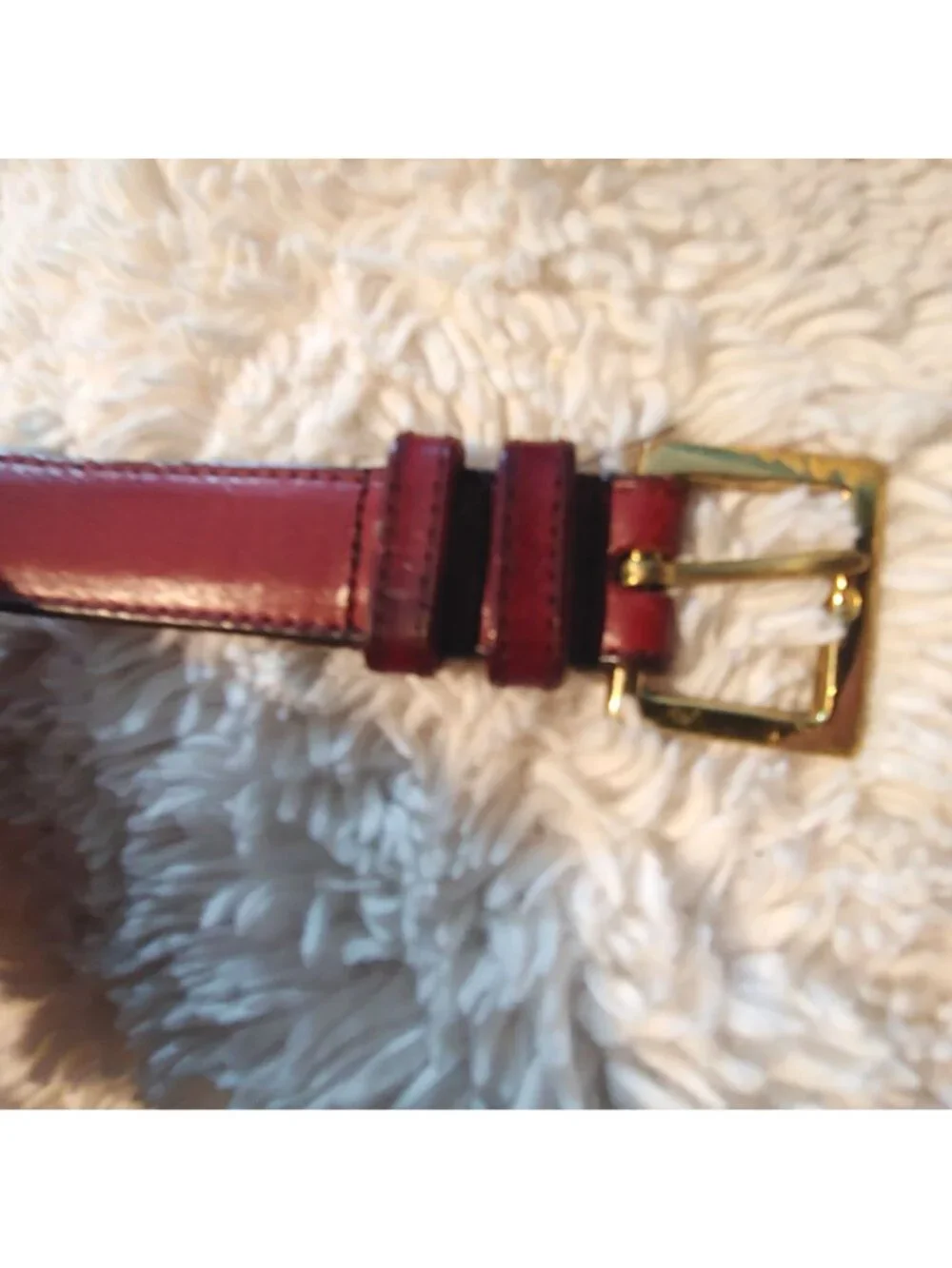 Coach Brown Leather Belt Brass Buckle Classic Preppy Quiet Luxury Designer 34